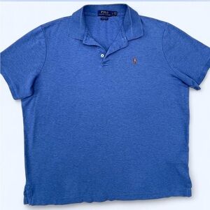 Polo by Ralph Lauren classic fit Men's Blue Polo Shirt preppy golf dadcore large
